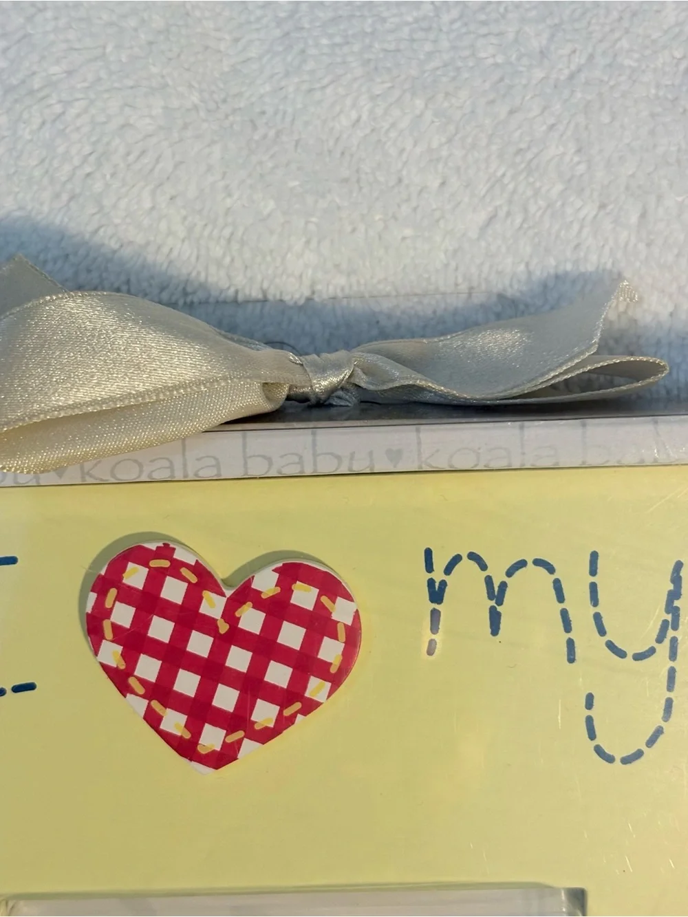 Vintage I Love My Grandma Picture Frame Koala Baby Felt Chick Wood Heart Giftbox